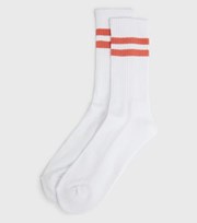 New Look Orange Double Stripe Ribbed Socks